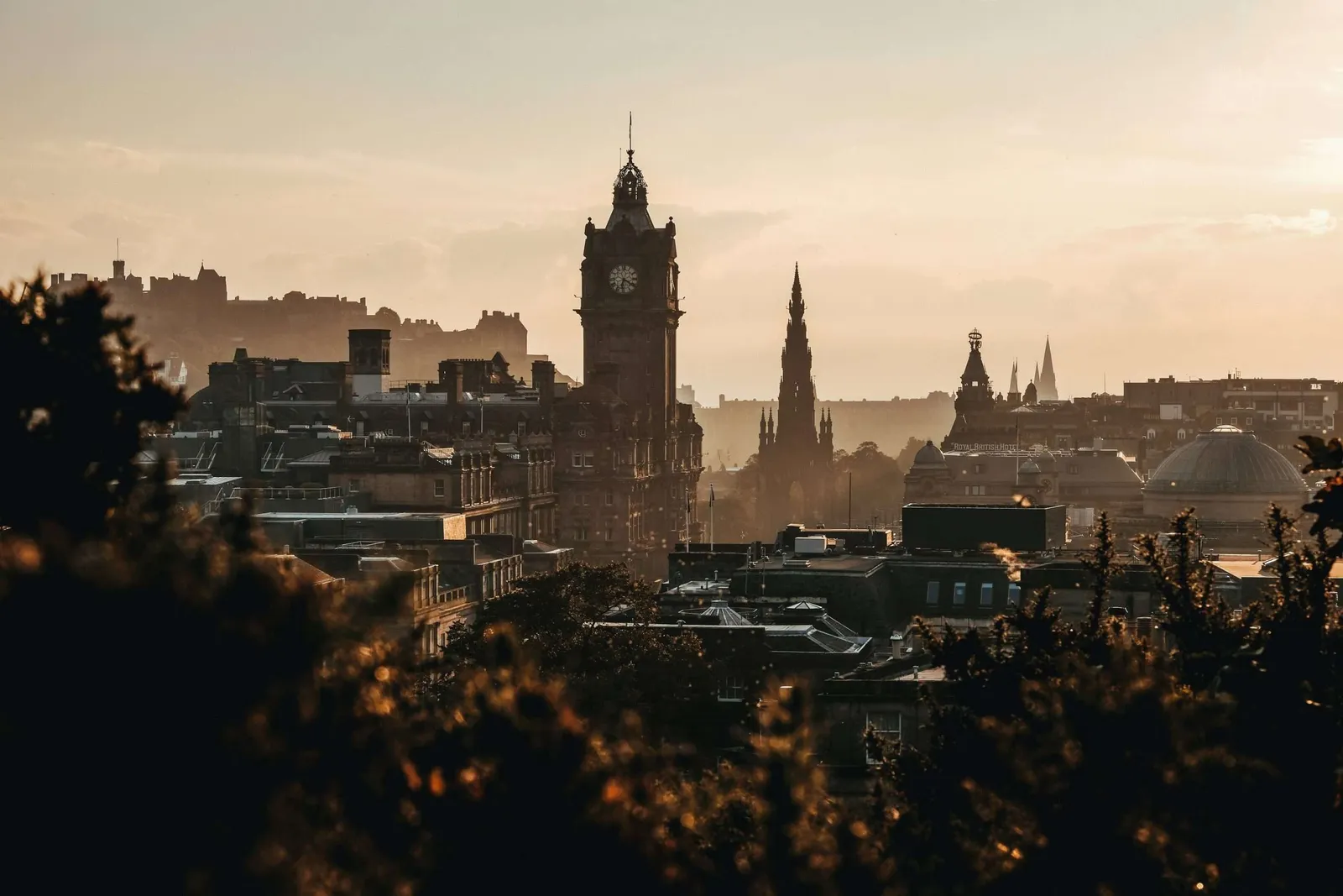 A view across Edinburgh's Old Town rooftops